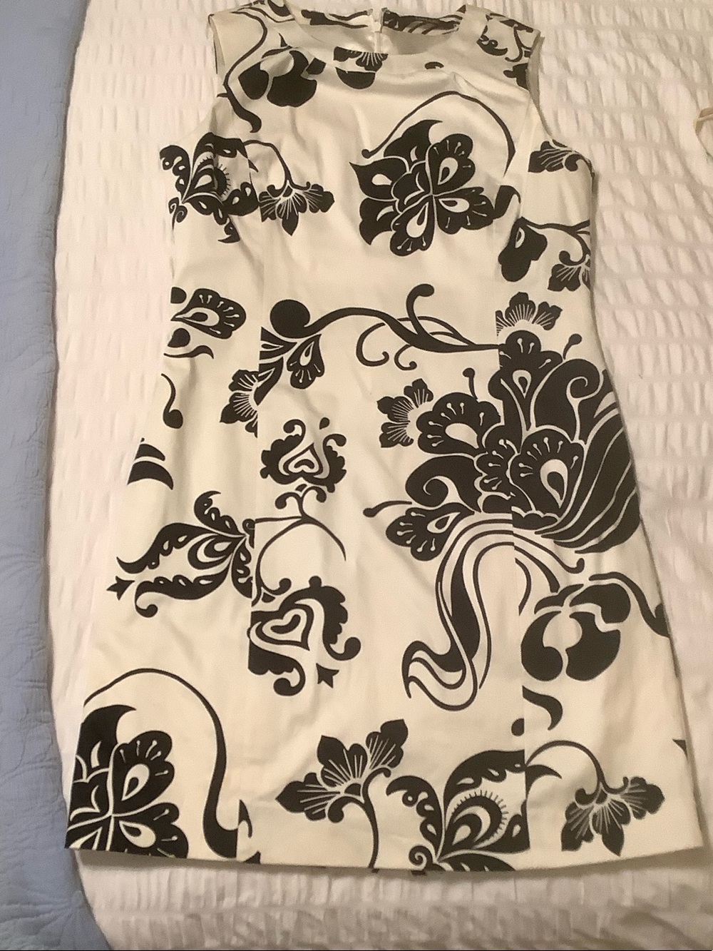 Tahari Black and White Floral Dress